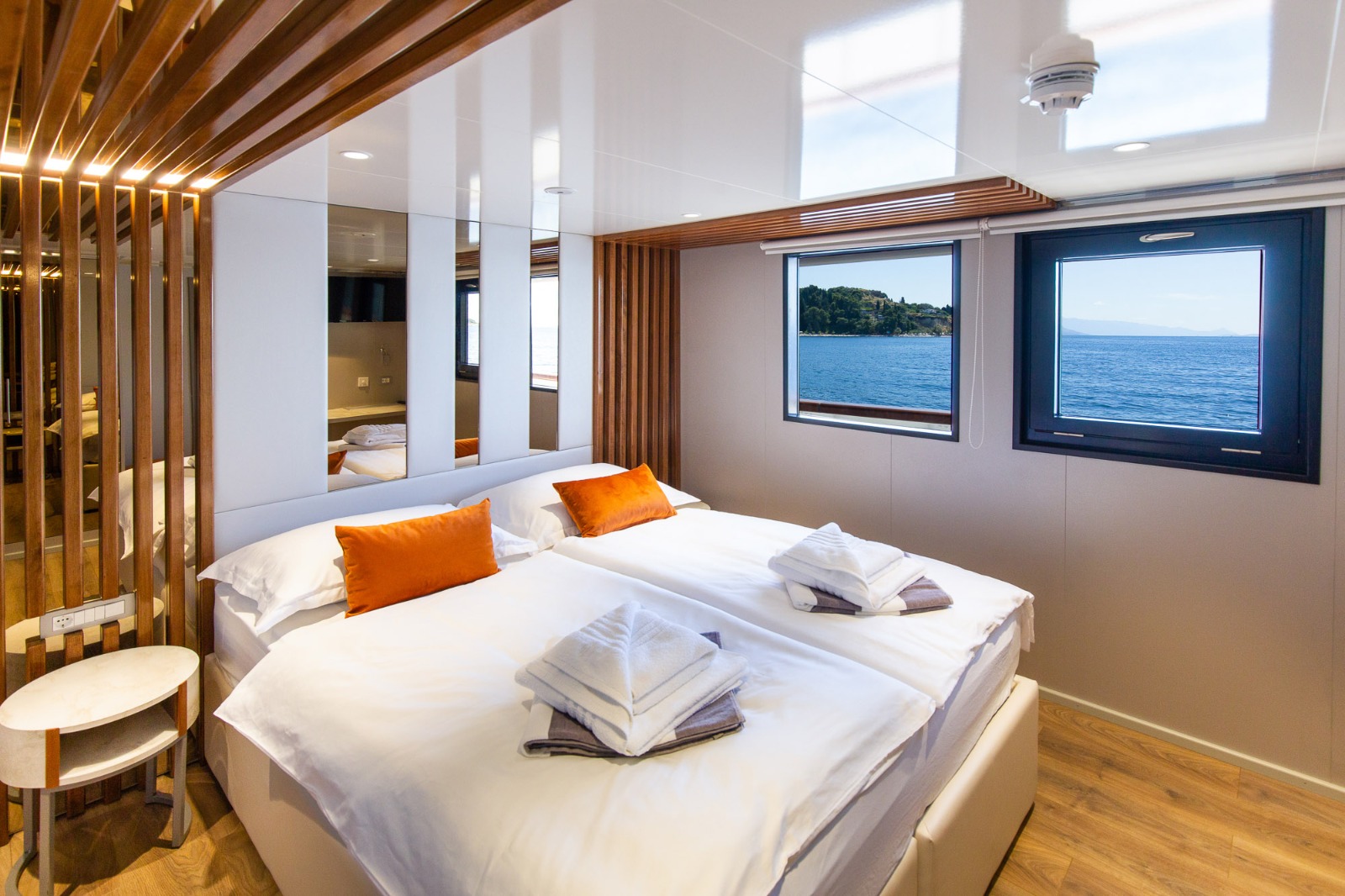Bright main-deck cabin aboard MS Adriatic King